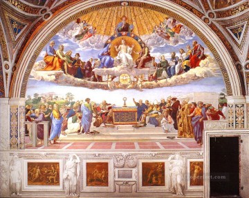 Stanza Della Segnatura detail9 Renaissance master Raphael Oil Paintings